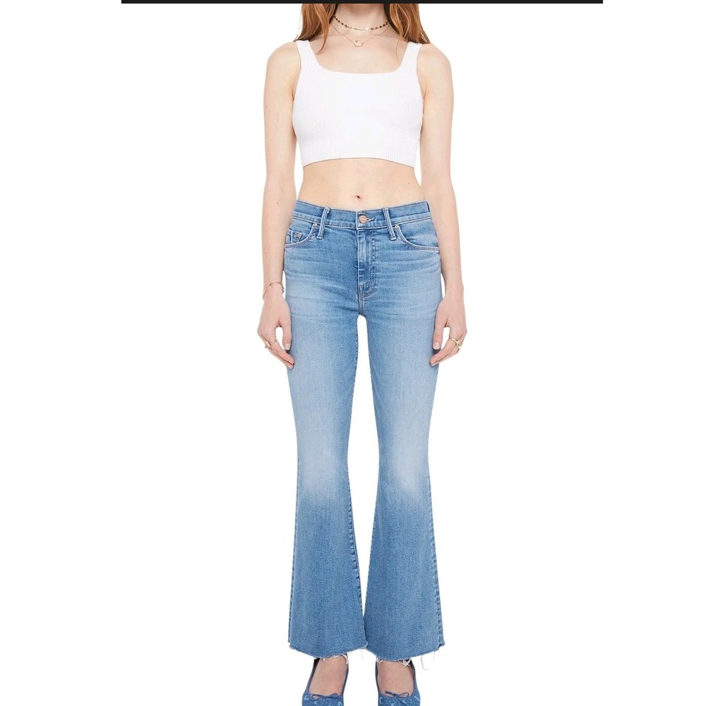 MOTHER Denim The Weekender Fray Flare Jeans - Size 28